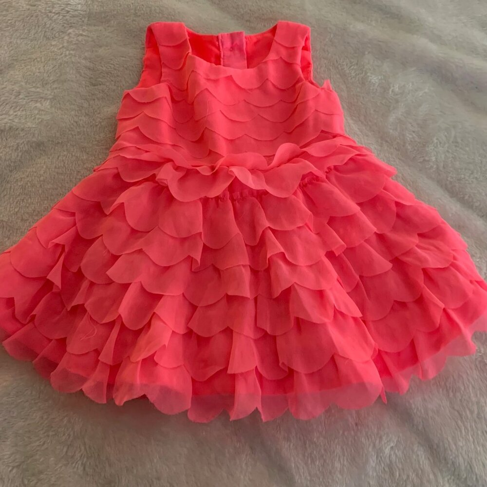 Cherokee Bubble Gum Pink Fit and Flare Scallop Fancy Dress
